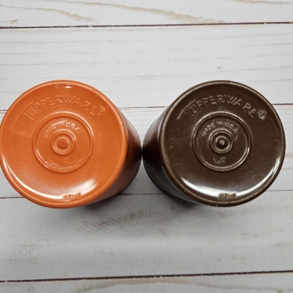 Tupperware Cup Tumblers Small 6 oz Juice #1251 Harvest Brown Orange Vintage 70s - Picture 5 of 7